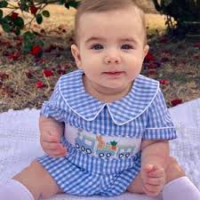 Boys Easter Bunny Rabbit Seersucker Bubble Romper for Babies and Toddlers  With Monogram or Personalized Name