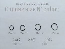 find the right fitted nose ring for you hoop sizes approx