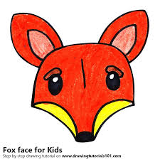 How to draw a fox avatar. Learn How To Draw A Fox Face For Kids Animal Faces For Kids Step By Step Drawing Tutorials