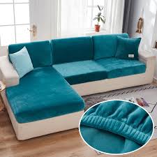 Find sofa slipcovers at wayfair. Velvet Sofa Seat Covers For Living Room Plush Cushion Cover Thick Jacquard Solid Soft Stretch Couch Slipcover Funiture Protector Sofa Cover Aliexpress