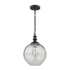 Titan Lighting Bergen 1 Light Oil Rubbed Bronze Pendant Tn 13048 The Home Depot Glass Globe Pendant Globe Pendant Light Transitional Pendant Lighting