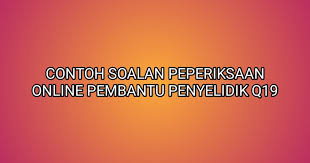 (gaji permulaan pada gred q19 : Contoh Soalan Peperiksaan Pembantu Penyelidik Q19 2021 Sumber Kerjaya