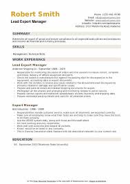 Box 2526 ∙ polokwane ∙ 2069 ∙ 073 555 9897 ∙ dsunter@onetwo.co.za. Export Manager Resume Samples Qwikresume