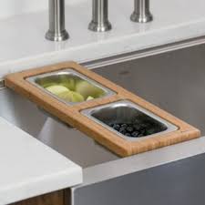 Avoid countertop clutter, reduce messes, and lengthen the lifespan of cleaning supplies with kitchen sink accessories from bedbathandbeyond.com. Kraus Kitchen Accessories Roll Up Dish Racks Soap Dispensers