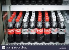 Coke And Diet Coke Bottles On Supermarket Shelves In Uk Which Has Stock Photo Alamy