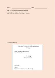 The cambridge dictionary suggests that ps is the proper format in british english. Year 6 English Composition Notice Worksheet