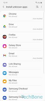 · select the browser (e.g., chrome or firefox) . How To Allow Deny App Installations From Unknown Sources Samsung Manual Techbone