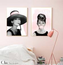 Audrey Hepburn Prints Chanel Print Fashion Wall Art Set Of 2 Audrey Hepburn Watercolor Breakfast At Tiffan Fashion Wall Art Wall Art Audrey Hepburn Art