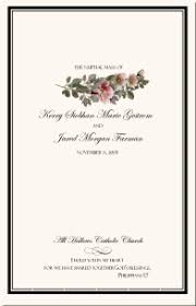 Roses Wedding Programs Church Programs Table Numbers Menu