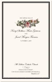 roses wedding programs church programs table numbers menu