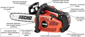 A 16 inch bar chainsaw is within that perfect range for what it can actually do. Echo Cs 355t 35 8 Cc Top Handle Chain Saw Echo Usa