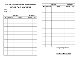 Maybe you would like to learn more about one of these? Kartu Perpustakaan Docx
