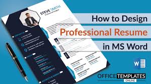 The result is great to stunning! How To Design Professional Resume Format For Freshers In Ms Word With Photo Youtube