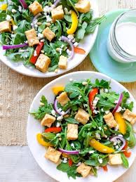 The tofu (duh), and the marinade. Keto Crispy Tofu Salad With Creamy Tahini Dressing Macarons And Mimi