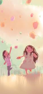 Check spelling or type a new query. Ap53 Kids Playing Illustration Art Cute Pink Wallpaper