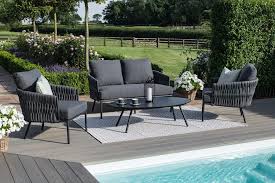 Home outdoors garden set of 3 rattan weave square planters. Maze Rattan Marina 2 Seat Garden Sofa Set Rope Weave Range