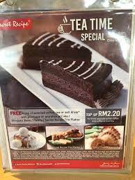 Include plain text recipes for any food that you post, either in the post or in a comment. Weekday Tea Time Set Yummy Chocolate Indulgence Cake And High Fiber Cake Picture Of Secret Recipe Cakes Cafe Kuala Lumpur Tripadvisor