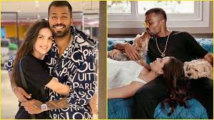 He shared a picture on twitter and wrote an adorable post for the newly engaged. Hardik Pandya Hardik Pandya Shares Adorable Family Pic With Fiancee Natasa Stankovic And Pets Hardik Panday Instagram Cricket News