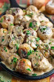 Roasted Potatoes In Creamy Mushroom And Miso Sauce Recipes Cooking Recipes Vegetarian Recipes