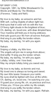 Old Time Song Lyrics For 35 My Baby Love