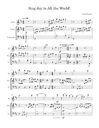 Sing Joy to All the World! by Lloyd Larson Sheet music for Flute, Violin,  Cello (Chamber Orchestra)