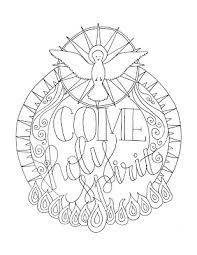 Teach your child how to identify colors and numbers and stay within the lines. Look To Him And Be Radiant Come Holy Spirit Pentecost Coloring Page