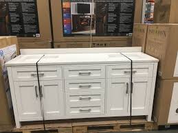 The top is made of quartz. Costco Vanity For Girls Bathroom Bathroom Bathroom Vinyl Bathroom Accessories