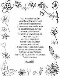 Though an army besiege me, my heart will not fear; Psalms 121 130 Free Printable Psalm Adult Coloring Pages Stevie Doodles Free Printable Coloring Pages