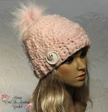 Crochet Hat Pattern Chunky Beanie Quick and Easy Toque Fur Ball Tutorial  Krissy Over the Mountain Crochet