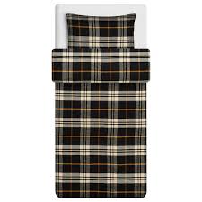 Strimklover Bettwascheset 2 Teilig Schwarz Braun Karo Ikea Deutschland Bettdeckenbezug Bett Schwarz