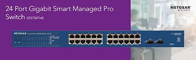 Netgear Smart Switch 24 Port Gigabit 10 100 1000 Gs724t 400eus