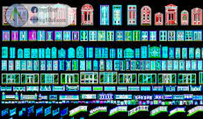 مجموعة جديدة بلوكات ابواب نوافذ شبابيك والمزيد اوتوكاد dwg خربشات مهندس architecture blueprints architecture design concept mechanical engineering design