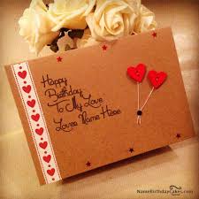 Write Name On Sweet Birthday Card For Lover Happy Birthday Wishes Birthday Wishes For Lover Happy Birthday Wishes Cards Birthday Card With Name