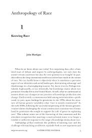 PDF) Introduction to Anthropology of Race: Genes, Biology, and Culture