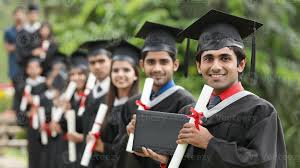 Young Indian college graduates holding their diplomas with graduation cap  while standing in a row and smiling 46310311 Stock Photo at Vecteezy