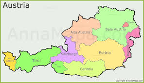 Mapa de satélite de austria: Mapa De Las Tierras Federales De Austria Annamapa Com