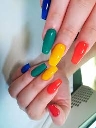 So Cute Multicolor Nails Summer Color Combos Cute Summer Nails Nail Designs Summer Multicolored Nails