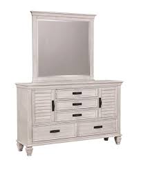 Home design ideas > dresser > antique white dresser bedroom furniture. Franco Collection Franco Antique White Five Drawer Chest With Louvered Panel Doors 205333 Bedroom Dressers Price Busters Furniture