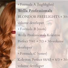 Pin By Maya On Copper Wella Hair Color Hair Chart Hair Color Formulas