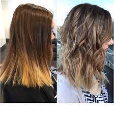 For a better highlight first apply the highlighter and then redo it with the brush slightly dampened orange or red to cancel dark circles. Before And After Blonde Highlights On Dark Brown Hair Brown Hair Balayage Dark Brown Hair Balayage Beauty Tips For Hair