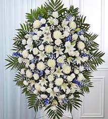 Beautiful sympathy casket sprays flowers, bouquets, or wreaths let flower shop florist wellington handle the funeral flower arrangements for you. Blue Funeral Flowers Blue White Sympathy Flowers 1800flowers