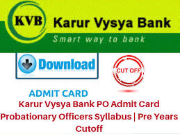 Kvb is one of the earliest banks in the country to achieve full networking of its branches under core banking solutions, offering services through multiple delivery channels. Karur Vysya Bank Po Admit Card 2018 Probationary Officers Syllabus Pre Years Cutoff Edunews Xyz Govt Jobs 2019 Admissions Exam Results