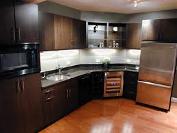 contemporary basement kitchenette