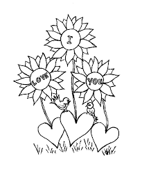 Keep your kids busy doing something fun and creative by printing out free coloring pages. I Love You Coloring Pages Love Flowers Coloring4free Coloring4free Com