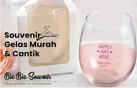 Harga souvenir pernikahan gelas sablon kaca murah+ kemas mika. Souvenir Gelas Murah Dan Cantik Untuk Acara Pernikahan