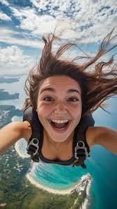 Free Joyful Paragliding Adventure Image