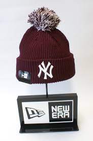New Era Mlb New York Yankees Ny Logo Beanie Burgundy Knitted Winter Bobble Hat View More On The Link Http Www Zeppy Io P New Era Beanie Bobble Hats Hats