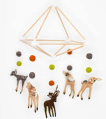Deer Needle Felted Baby Crib Mobile Stag Fawns Deers Baby Etsy In 2020 Nursery Changing Table Baby Crib Mobile Baby Cribs
