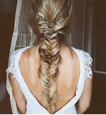 Beautiful Fishtail Braid Wedding Elegant Hair Styles Long Bridal Hair Wedding Hairstyles
