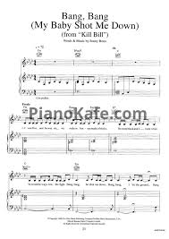 нэнси синатра Bang Bang My Baby Shot Me Down Noty Nancy Sinatra Bang Bang My Baby Shot Me Down Noty Dlya Fortepiano Gitary Golosa Pianokafe